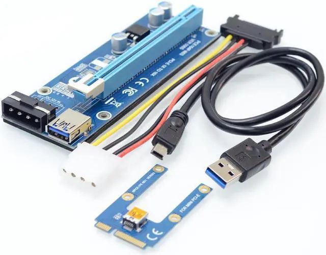 Alt view image 6 of 6 - Mini PCIe to PCI express 16X Riser for Laptop External Video Card EXP GDC Miner mPCIe to PCI-e slot Expansion Card
