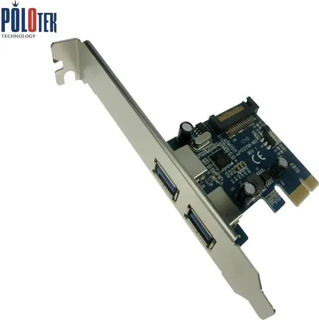 Main image of Amify 2-Port SuperSpeed USB 3.0 PCI-E PCIE PCI Express Connector Adapter usb3.0 Add On Card Low Profile