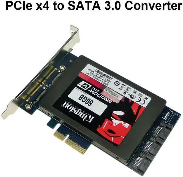 Main image of HyperDuo PCI-E x4 SATA RAID Card Controller SATA3 Adapter PCI Express to 4 Ports SATA Riser Card