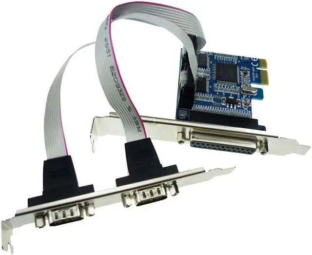Main image of Amify PCIE PCI-E to Dual serial port card DB9 RS232 RS-232 2-Port LPT parallel portX1 serial card 2 Serial COM expansion card