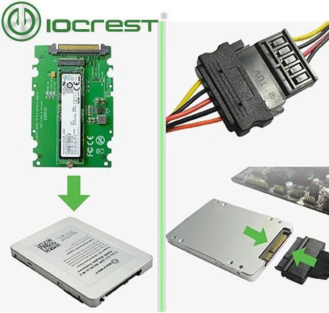 Alt view image 5 of 6 - IOCREST U.2 (SFF-8639) To M.2 NVMe PCI-e I/F SSD Adapter HDD with enclosure