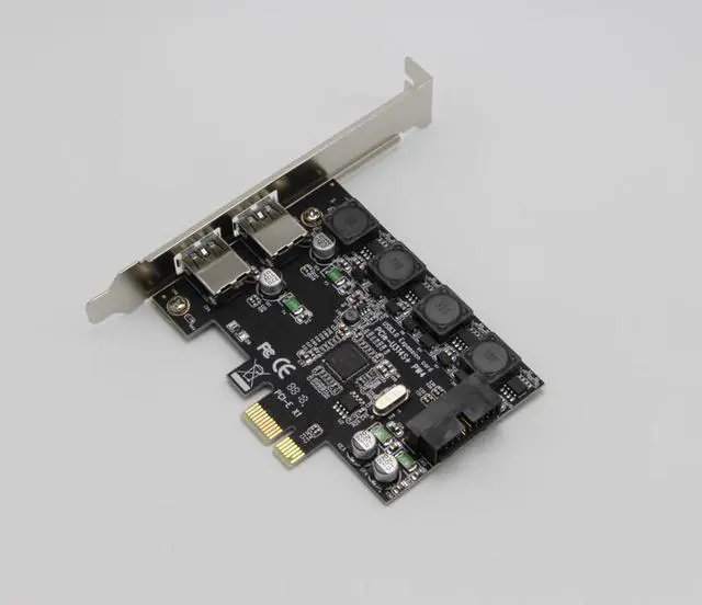 Alt view image 3 of 6 - Amify PCI-e X1 to 4 Port USB 3.0 Card (2 External Port + 19pin Header 2 Internal Port)
