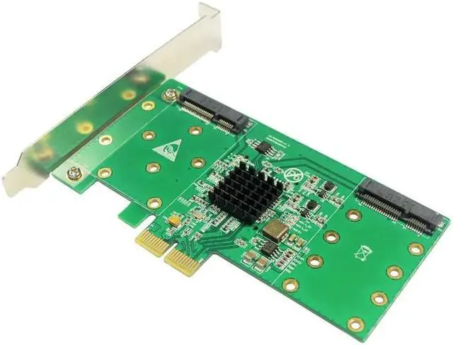 Alt view image 3 of 6 - 4 mSATA SSD PCI express Controller Card RAID0 RAID1 RAID10 Marvell HyperDuo PCI-e flash solutions accelerates databases