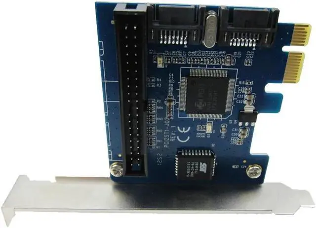 Alt view image 2 of 3 - Desktop PCI-E to SATA2.0 raid card PCIe to dual SATA + IDE 40pin HDD controller adapter