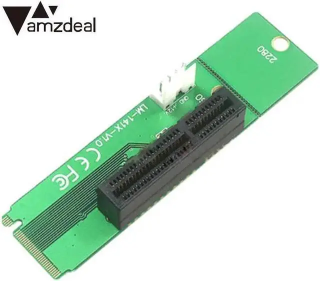 Alt view image 3 of 3 - NGFF M.2 To PCI-E 4X SSD Port To PCI Slot Adapter Converter Expansion Card