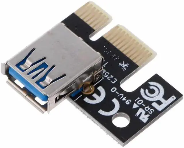Alt view image 3 of 5 - 60CM PCI Express PCI-E 1X To 16X Riser Card Extender Adapter USB 3.0 Cable 15Pin SATA to 4Pin IDE Power Cord