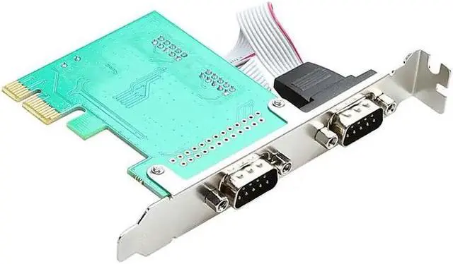 Alt view image 2 of 5 - 2 Port RS232 Serial Port COM to PCI-E PCI Express Riser Card Adapter Converter PCIE adaptator