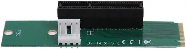 Alt view image 4 of 6 - M.2 NGFF SSD to PCI-e Express 4X Converter Adapter M.2 (NGFF) Riser Card Support 2260/2280 type M.2 SSD module slot