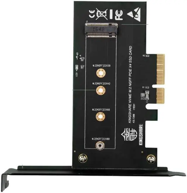 Alt view image 2 of 5 - Amify PCIe PCI-e PCI express x4 to NGFF M.2 M key for NVMe SSD Adapter Card