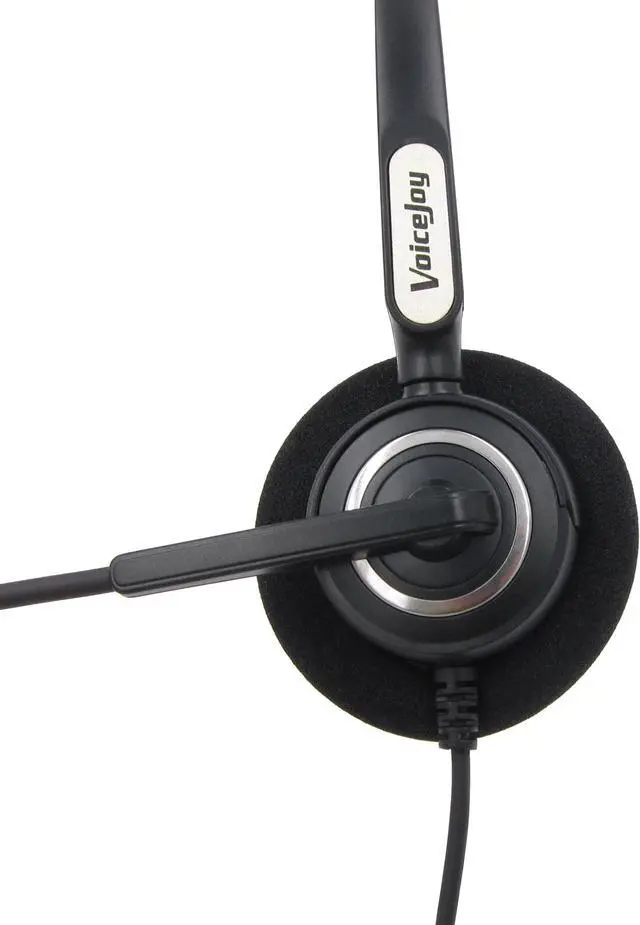 Alt view image 4 of 6 - VoiceJoy office headset with RJ9 plug phone headset for AVAYA Phones 1603 1608 1616 2402 2401 2420 4601 9610 9620 9630 9640 9650