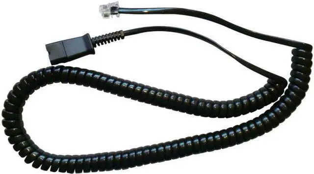 Main image of Headset bottom lead QD RJ cable for call center Headsets RJ plug headphone RJ9 jack connector Quick Disconnect