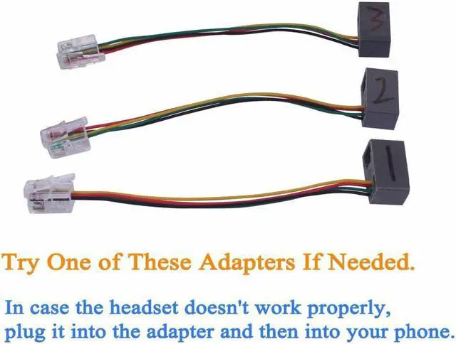 Alt view image 5 of 6 - Wantek Corded Call Center Headset Headphone with Mic + Volume Mute Control for Avaya 1416 2420 5410 Polycom VVX 300 Nortel NEC