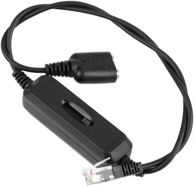 Adapter Cable: Dual 3.5mm Female To RJ9 Modular - Connect PC Headset To Cisco Phone, Universal