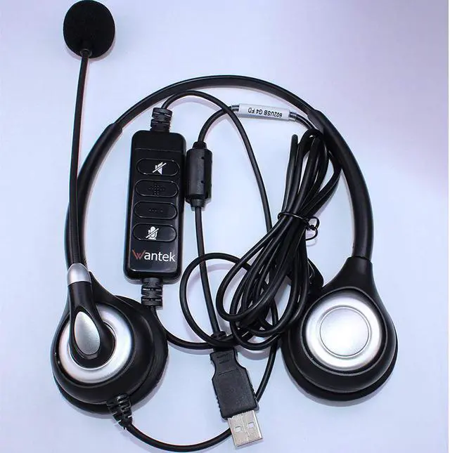 Alt view image 6 of 6 - Wantek Corded USB Headsets Stereo Computer Headset with Microphone Noise Cancelling,Call Center,Crystal Clear Chat Ultra Comfort
