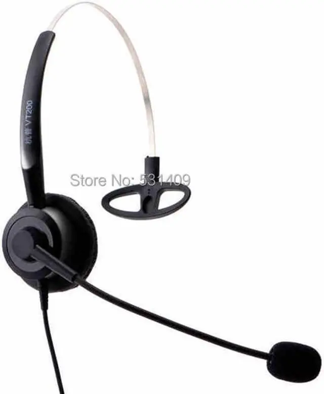 Alt view image 2 of 2 - professional single ear call center headset,earphone, headphone,for training center,RJ09 interface,RJ9 Phone etc