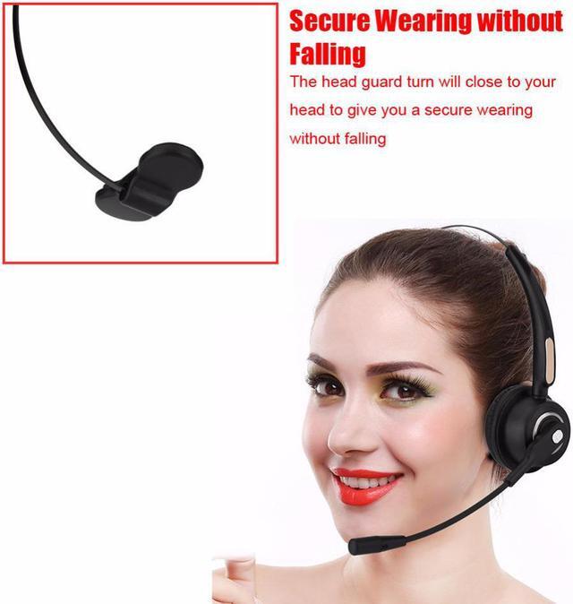 Alt view image 4 of 6 - Call Center Bluetooth Headset Wireless Over-the-Head Noise Canceling Headphones for Truck Car Drivers Call Center, Office