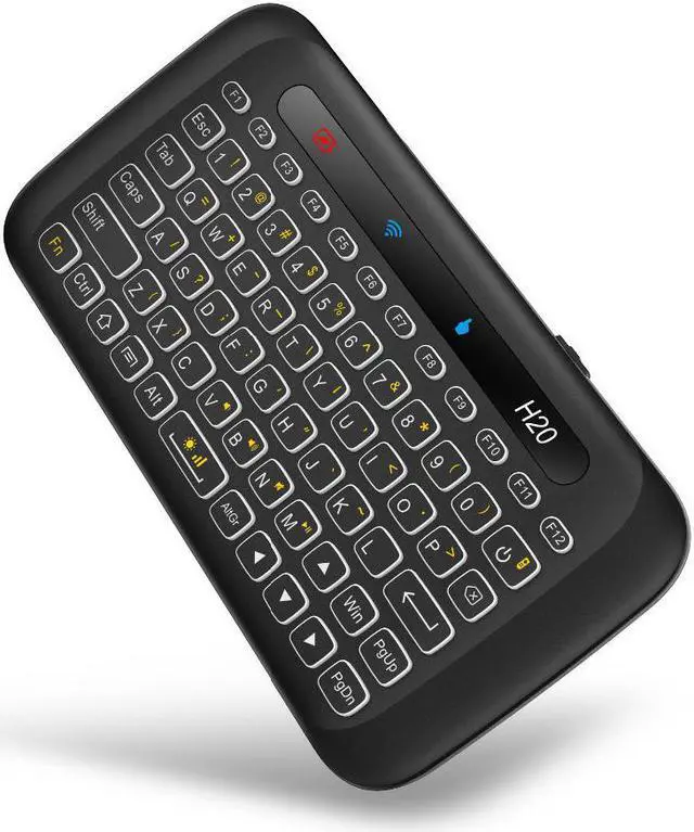 Alt view image 3 of 6 - H20 Wireless Keyboard Backlight Full Screen Touchpad Handheld Remote Control Mini 2.4G Fly Air Mouse For Laptop X96 Mini Android
