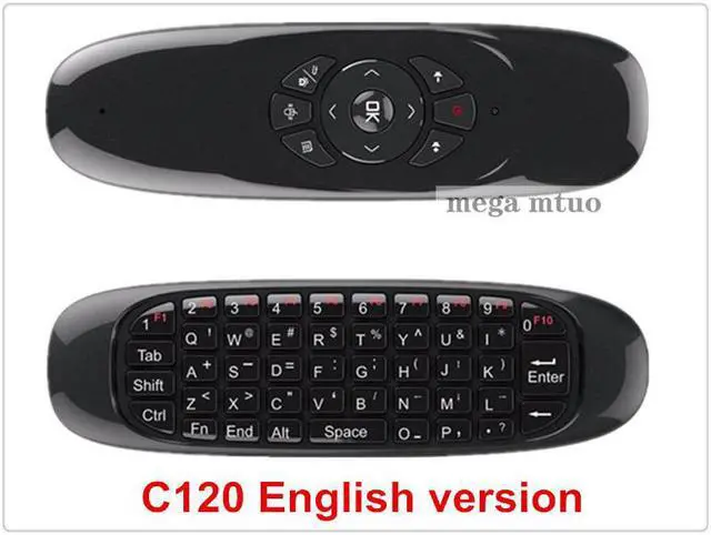 Alt view image 2 of 6 - 6 axes Gyroscope C120 Fly Air Mouse Wireless TV BOX Keyboard 2.4G Rechargeable Remote Controller for Android Linux Windows Mac O
