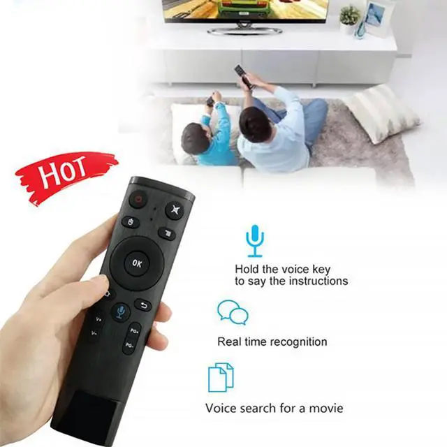 Alt view image 3 of 6 - Q5 Air Mouse Remote Control Voice Wireless 2.4G Voice Remote Control With USB Receiver For Smart TV Android Box IPTV 3