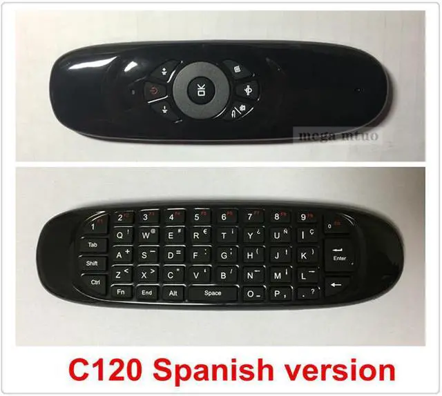Alt view image 4 of 6 - 6 axes Gyroscope C120 Fly Air Mouse Wireless TV BOX Keyboard 2.4G Rechargeable Remote Controller for Android Linux Windows Mac O