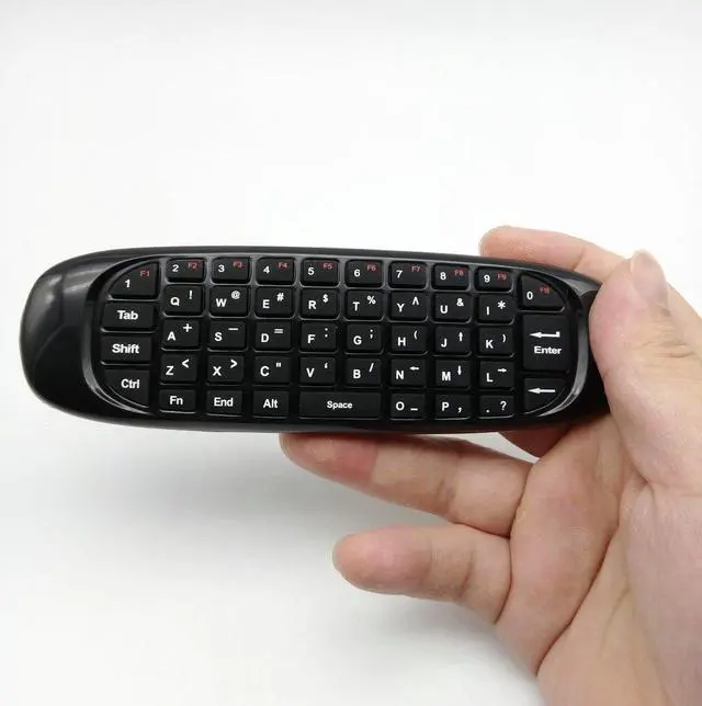 Alt view image 5 of 6 - Tikigogo C120 Backlight Mic Microphone Voice 2.4G air mouse Wireless remote control mini Keyboard for Android Smart TV Box