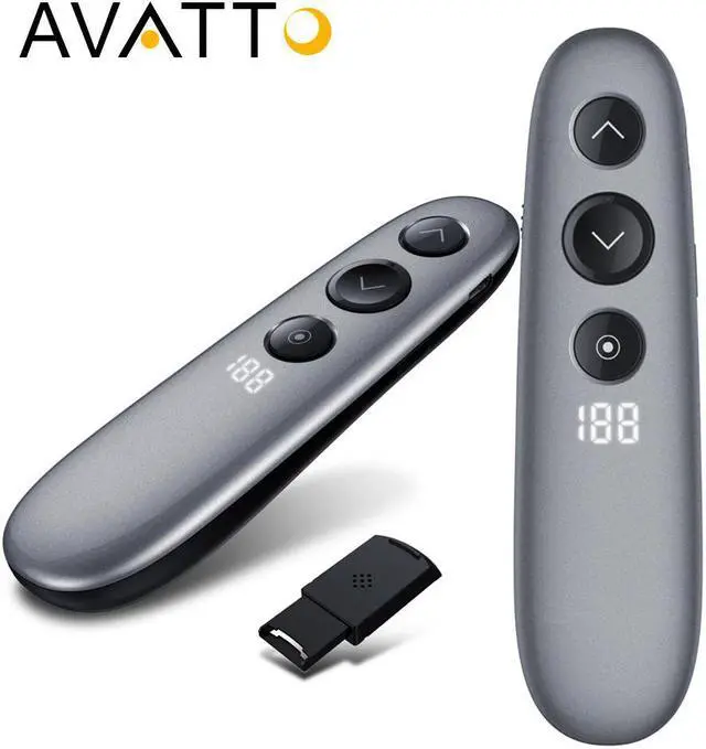 Main image of AVATTO Built-in TF Card Digital Laser Wireless Presenter with Air Mouse, PPT Presentation Remote Clicker for Teaching,Meeting
