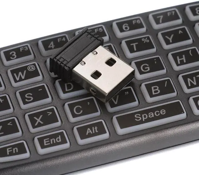 Alt view image 5 of 6 - C120 Backlight Fly Air Mouse Wireless Game Keyboard Rechargeable 2.4GHz Universal Smart Controle Remote for Android TV Box PC
