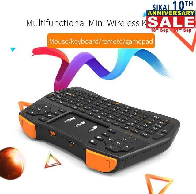 Alt view image 2 of 6 - SIKAI Portable Mini Wireless Keyboard 2.4G Touchpad Fly Mouse Multimedia Handheld Air Mouse Remote Controller for TV Projector