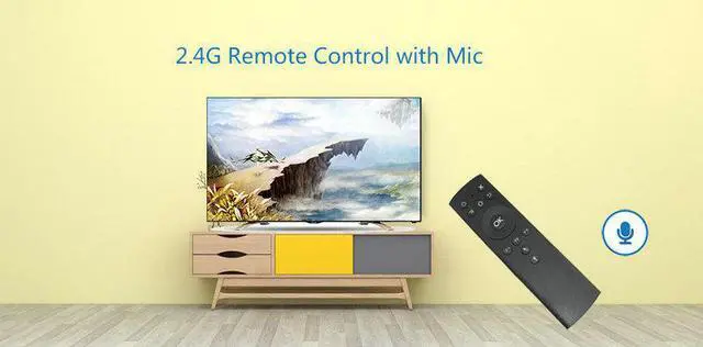 Alt view image 3 of 6 - Tikigogo 2.4G Wireless Gyroscope Air Mouse T1M with Microphone Mic Voice Search IR Learning Remote Control PK G10 T2 Air Mouse