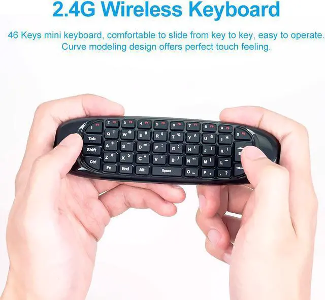 Alt view image 3 of 6 - C120 2.4G Mini Wireless Keyboard Gyroscope Air Fly Mouse Universal Remote Control With USB Receiver For Android TV Box Smart TV