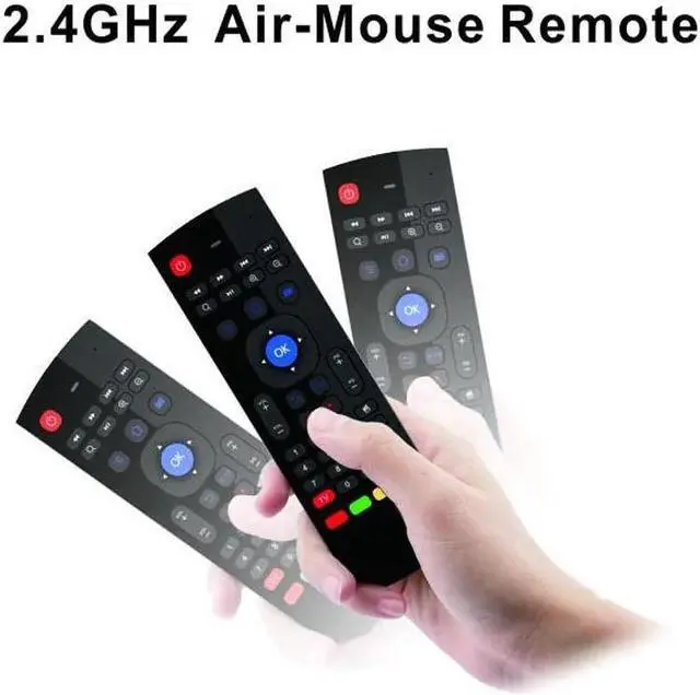 Alt view image 4 of 5 - T3 Backlight Mic 2.4G Fly Air Mouse with Microphone Mini Keyboard IR Learning Wireless Remote Control Gamepad Backlit