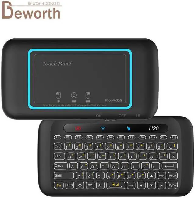 Main image of H20 Wireless Keyboard Backlight Full Screen Touchpad Handheld Remote Control Mini 2.4G Fly Air Mouse For Laptop X96 Mini Android