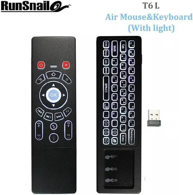 Alt view image 3 of 6 - T6 Air mouse with Wireless Keyboard & touchpad Remote Control for Smart TV M8S PRO H96 PRO Android TV Box mini PC pk w1 air mous