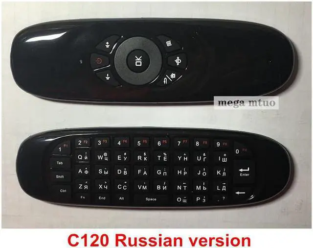 Alt view image 3 of 6 - 6 axes Gyroscope C120 Fly Air Mouse Wireless TV BOX Keyboard 2.4G Rechargeable Remote Controller for Android Linux Windows Mac O