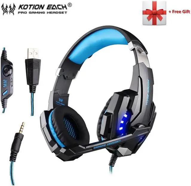 Alt view image 5 of 5 - G2000 G9000 Gaming Headphones Gamer Earphone Stereo Deep Bass Wired Headset with Mic LED Light for PC PS4 X-BOX