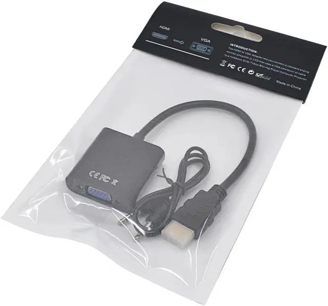 Main image of HD 1080P for HDMI To VGA Adapter Converter Cable With Audio Video Cable For Projector Monitor PC Laptop