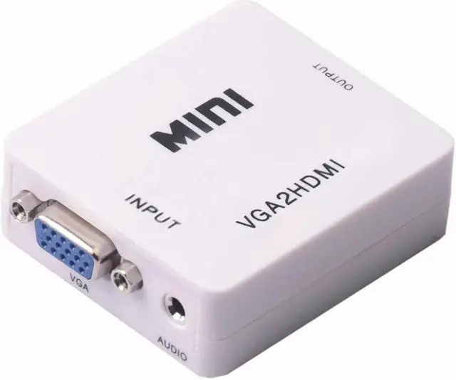 Alt view image 5 of 5 - 1080P Adapter Connector For Projector PC Laptop with 2VGA Converter Mini VGA to Converter With Cable