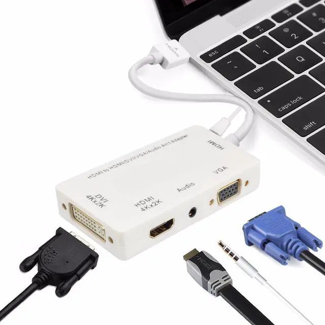 Alt view image 4 of 6 - GREATLINK 4in1 All in One HDMI to HDMI VGA DVI Audio With Micro USB Converter Adapter Cable for Laptop Video Card Computers