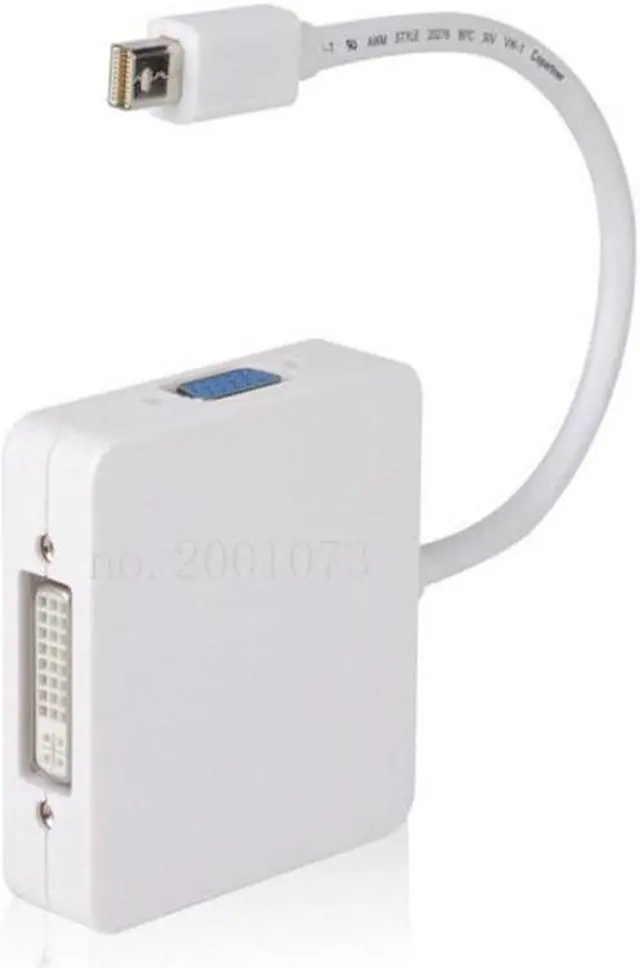 Alt view image 2 of 5 - 3 In 1 Mini displayport DP Thunderbolt to DVI VGA  Converter Adapter cable for iMac Mac Mini Pro Air Book TO Monitor TV