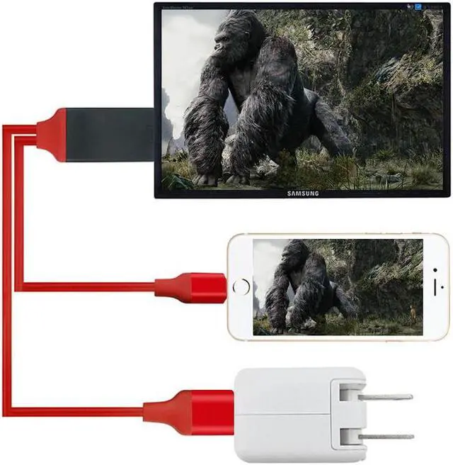Alt view image 5 of 6 - 8 Pin to HDMI Cable HDTV TV Digital AV Adapter USB HDMI 1080P Smart Converter Cable for iPhone X 8 7 7Plus 6S 6 5S IOS 8.0+