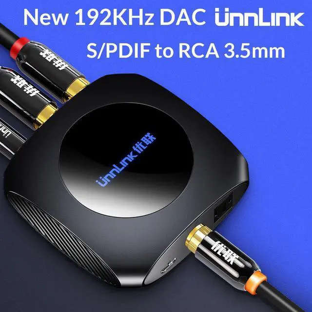 Alt view image 6 of 6 - Digital to Analog Audio Adapter 192KHz 24Bit DAC SPDIF Optical Toslink Coaxial to RCA 3.5 jack for Smart TV Box DVD ps4 xbox