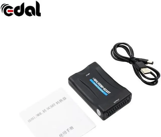 Alt view image 5 of 6 - Universal 1080P HDMI To SCART Video Stereo Audio Converter Adapter For Sky Box HD TV DVD STB