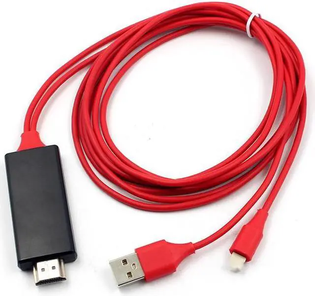 Alt view image 2 of 6 - 1080P HDMI Cable for Lightning to HDMI HDTV TV Adapter Digital AV 8 Pin Cable For iPad Pro Air For iPhone X 8 7 7 Plus 6S 6 5S