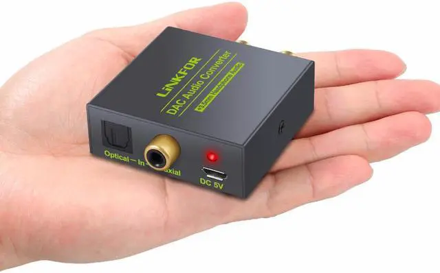 Alt view image 5 of 6 - Proster Optical Fiber Coaxial RCA Toslink Signal to Digital Analog Audio Converter Adapter DACFor Home Theater DVD AMP