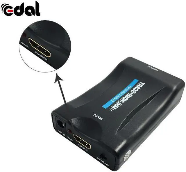 Alt view image 2 of 6 - Universal 1080P HDMI To SCART Video Stereo Audio Converter Adapter For Sky Box HD TV DVD STB