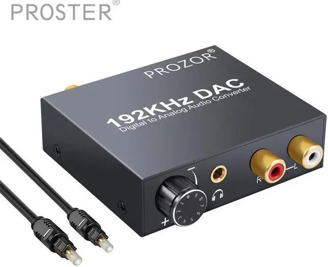 Main image of 192kHz DAC Converter Digital Optical Coaxial Toslink to Analog L/R RCA 3.5mm Jack Audio Converter Adapter With Volume Control