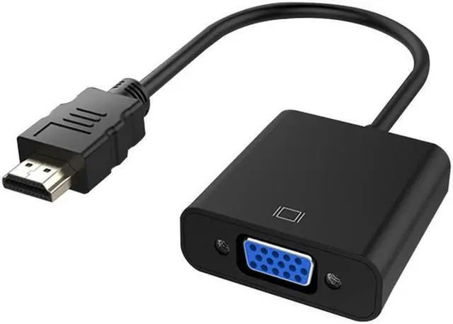 Alt view image 5 of 6 - Black HDMI to VGA Adapter Digital to Analog Audio Converter M/F Video Cable for Xbox 360 PS3 PS4 PC Laptop TV Box to Projector