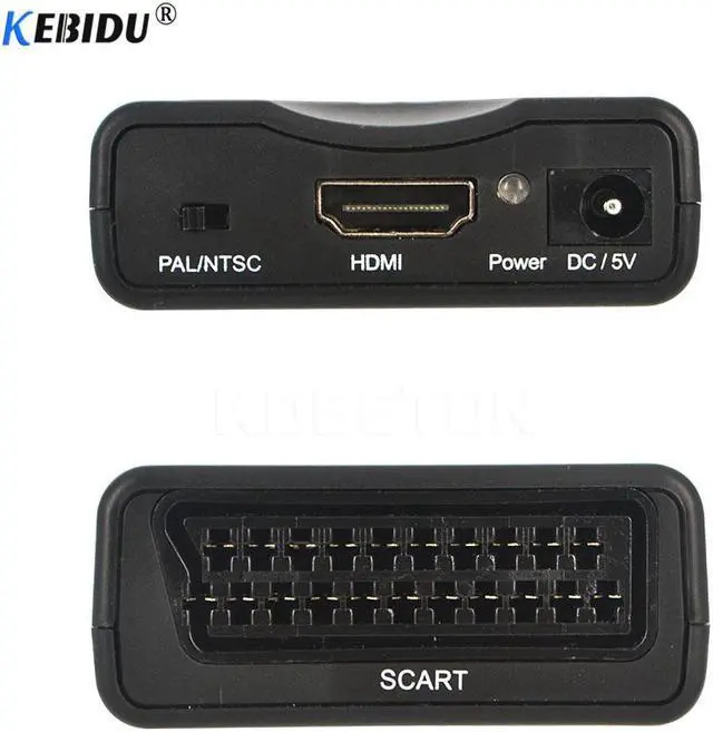 Alt view image 3 of 5 - Kebidu est HDMI To Scart Converter AV Splitter signal adapter HD Receiver Scaler Box for TV Support HDMI 1080p
