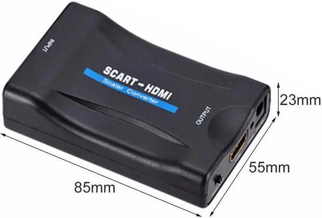 Alt view image 6 of 6 - Scart to HDMI Converter Video Audio Upscale Signal Adapter Support HD 1080P/720P for Smart TV PC Laptop
