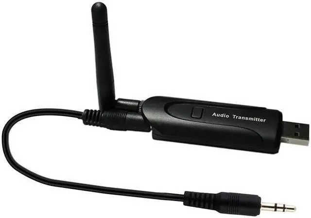 Alt view image 2 of 6 - kebidu 3.5mm Jack Audio Double-decoding Transmitter Bluetooth 4.0 Adapter Wireless Audio Transmitter for TV PC Aptx